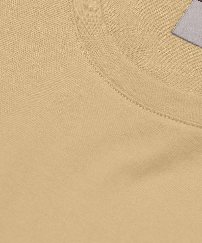 Round Neck  T-shirt - Light brown