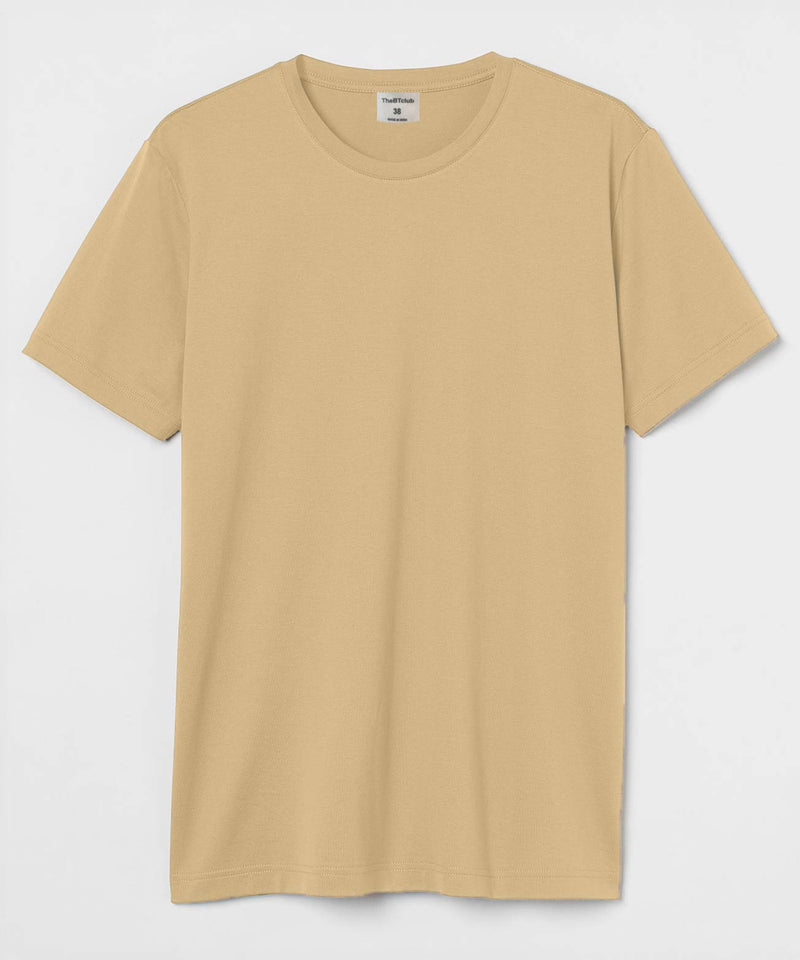 Round Neck  T-shirt - Light brown