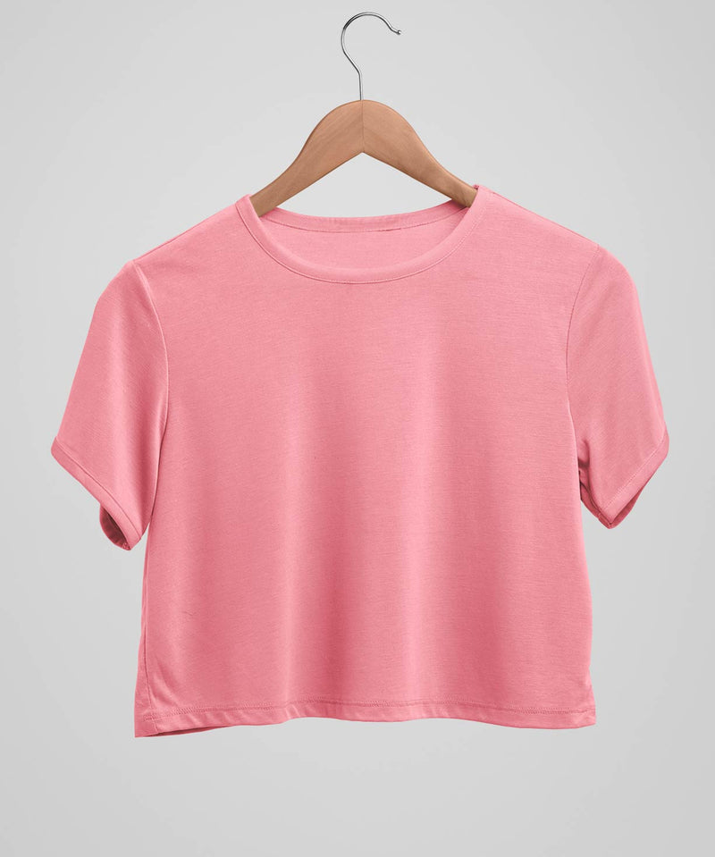 Comfort Fit Crop top - Rouge pink