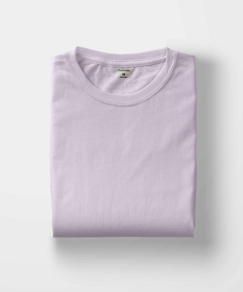 Round Neck  T-shirt -Lilac