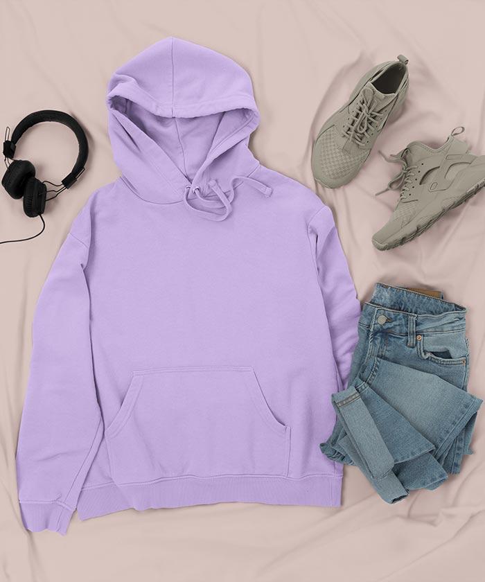 Lilac - Basic Hooded Sweatshirt