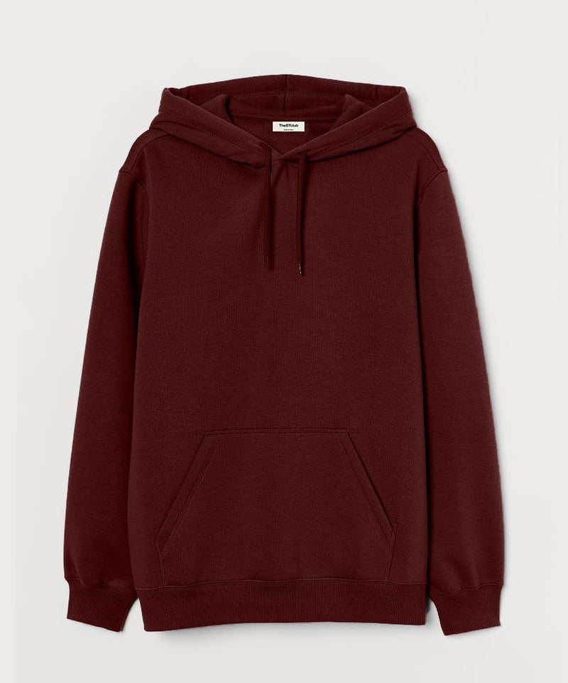 Maroon - Basic Hooded Sweatshirt