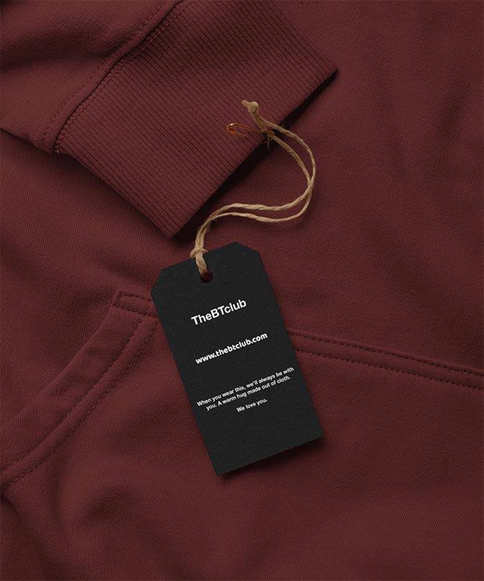 Maroon - Basic Hooded Sweatshirt