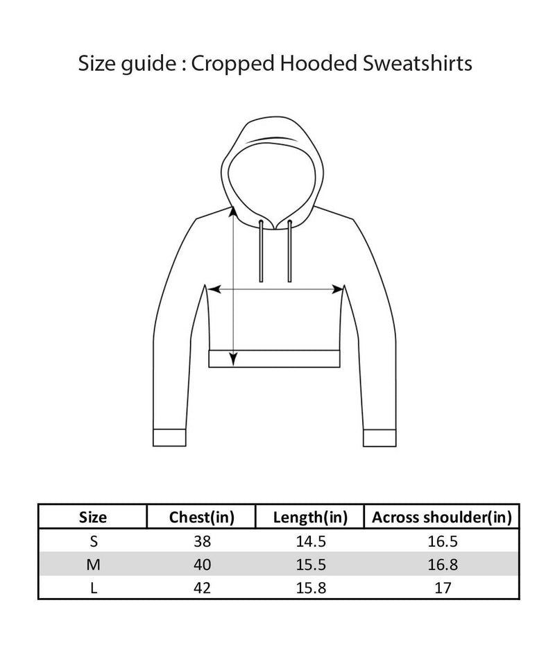 Teal blue - Basic Crop Hooded Sweatshirt
