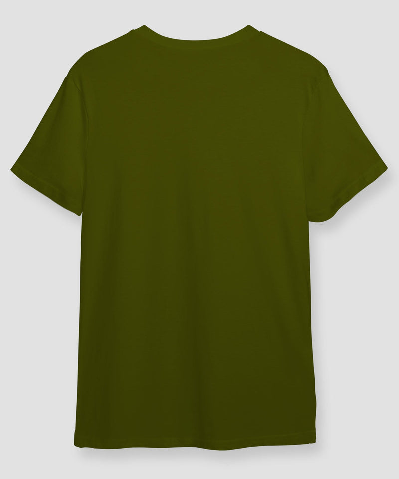 Round Neck  T-shirt - Olive green