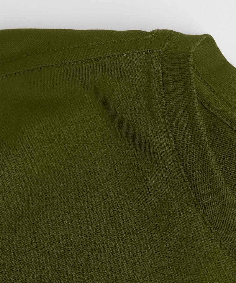 Round Neck  T-shirt - Olive green