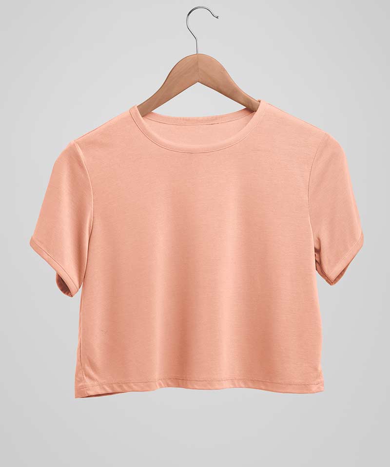Comfort Fit Crop top - Salmon pink