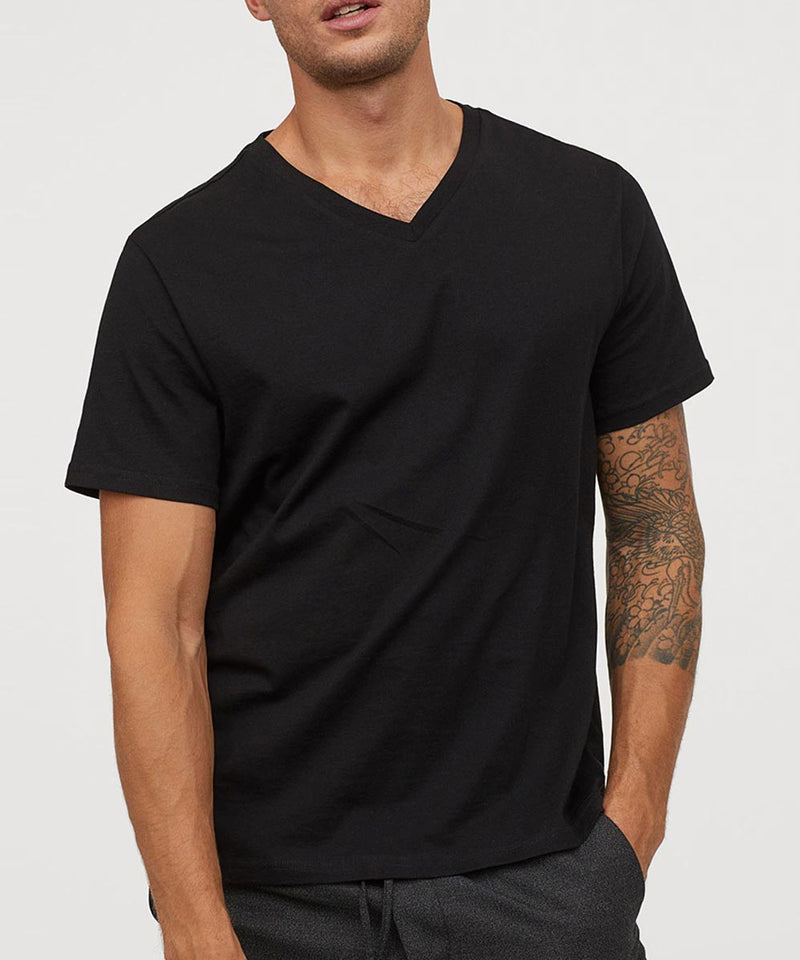Black - V-Neck T-shirt