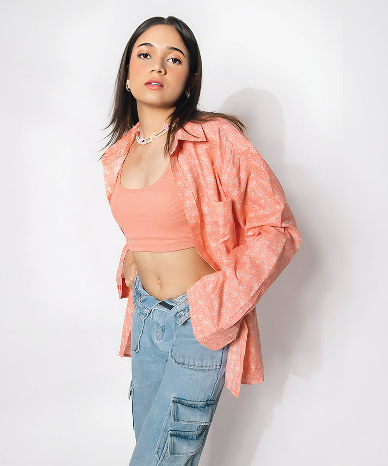 Peach fizz - Oversized Shirt