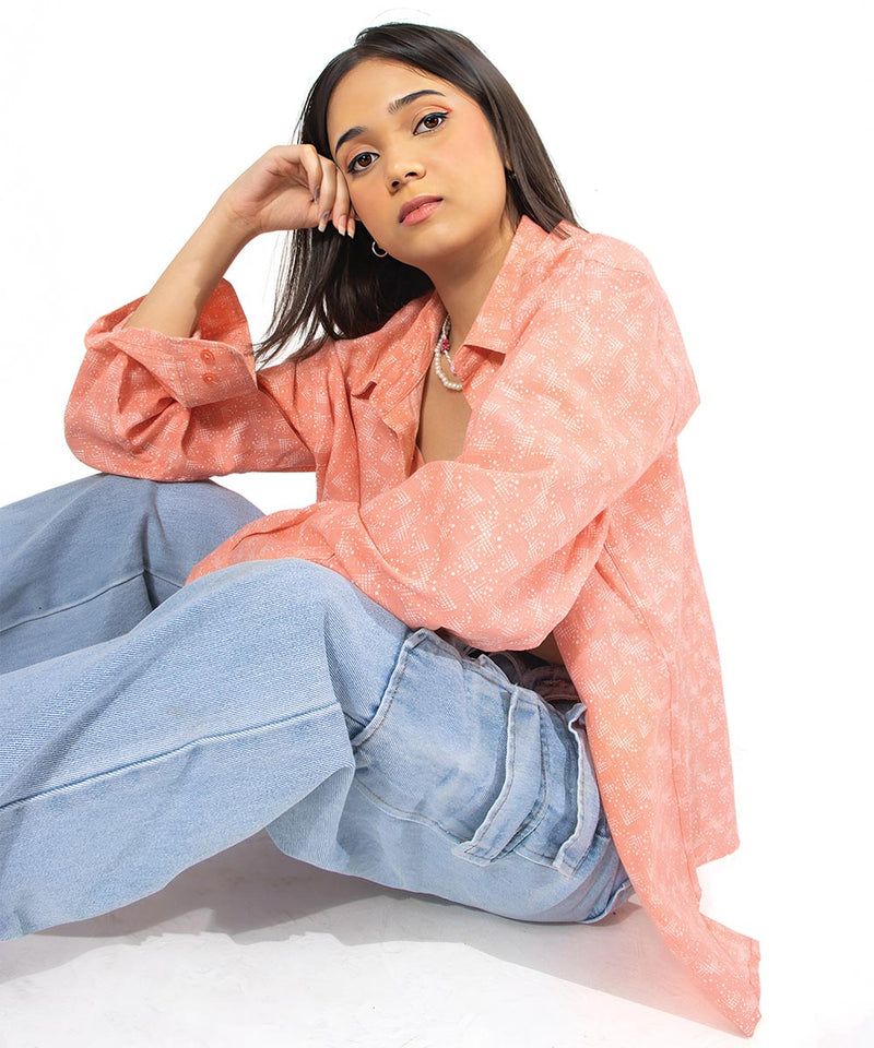 Peach fizz - Oversized Shirt