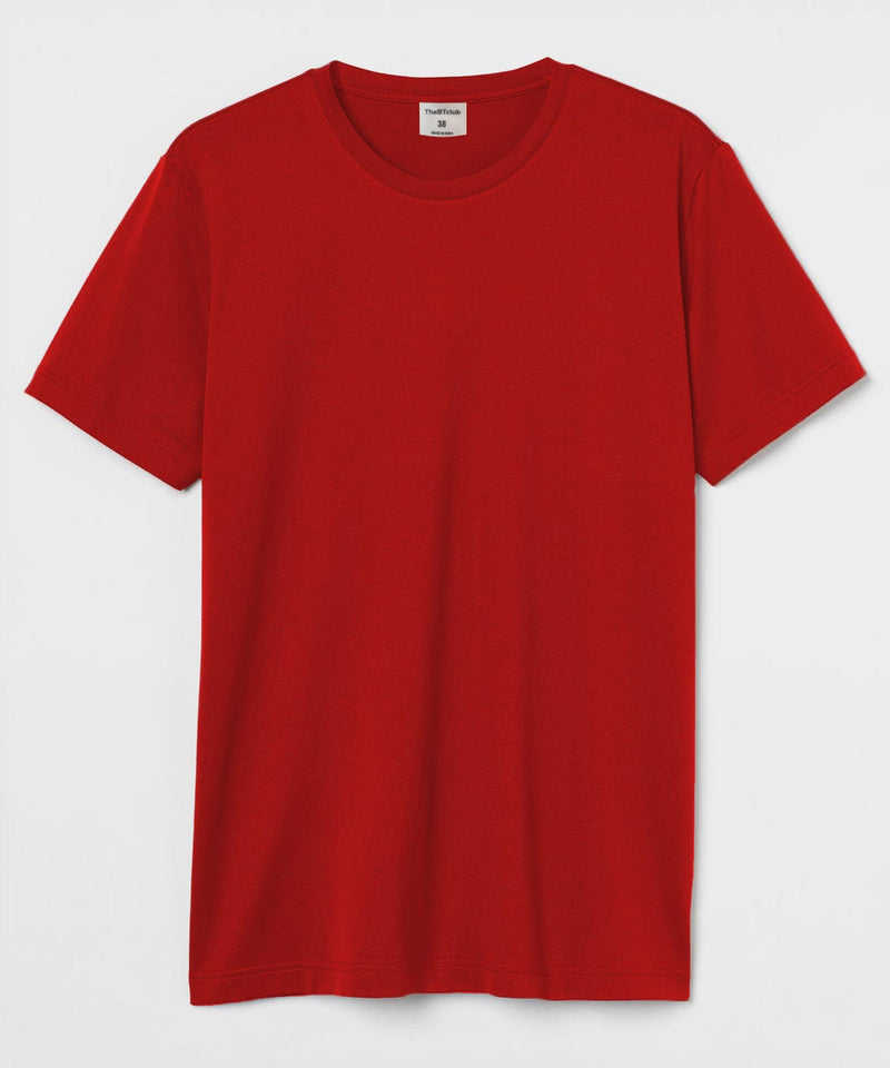 Round Neck  T-shirt - Red