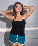 Ribbed  Cami top - Black