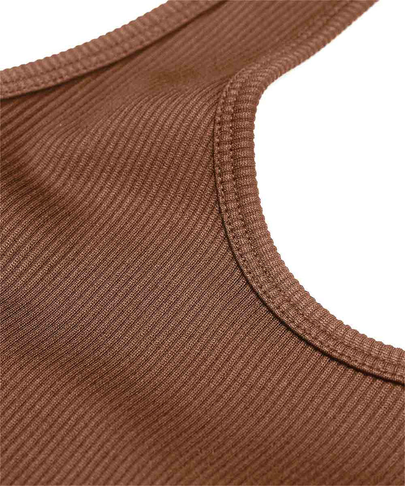 Ribbed Racerback - Brown