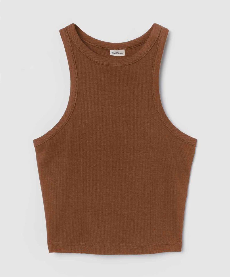 Ribbed Racerback - Brown