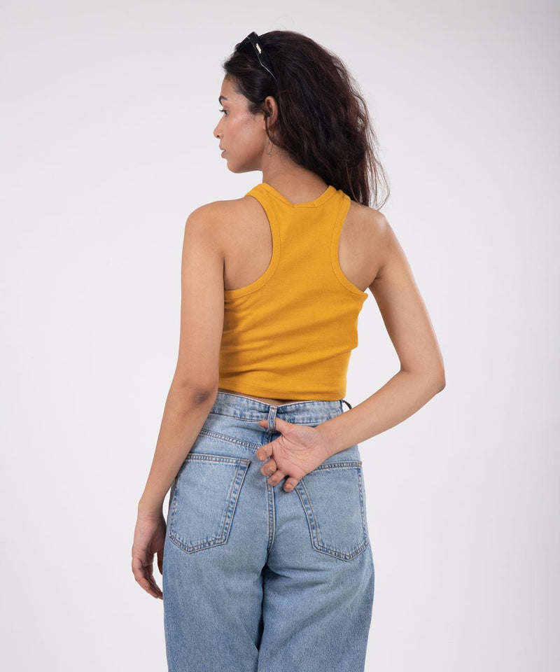 Ribbed Racerback - Mustard