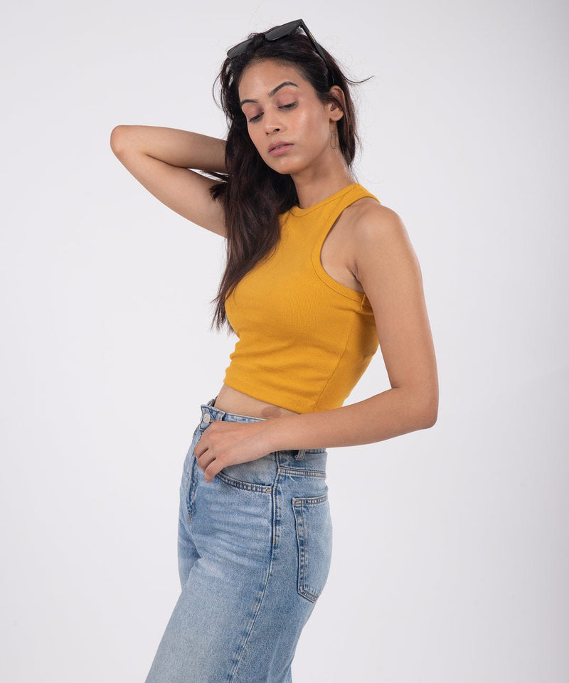 Ribbed Racerback - Mustard