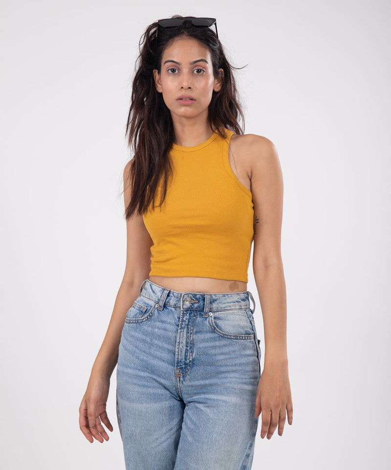 Ribbed Racerback - Mustard