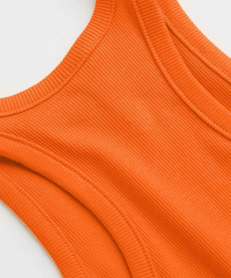 Ribbed Racerback - Neon orange