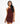Ribbed Thin Strap Dress - Maroon - TheBTclub