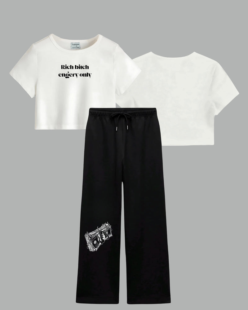 Rich Bitch - Crop Co-ord Set
