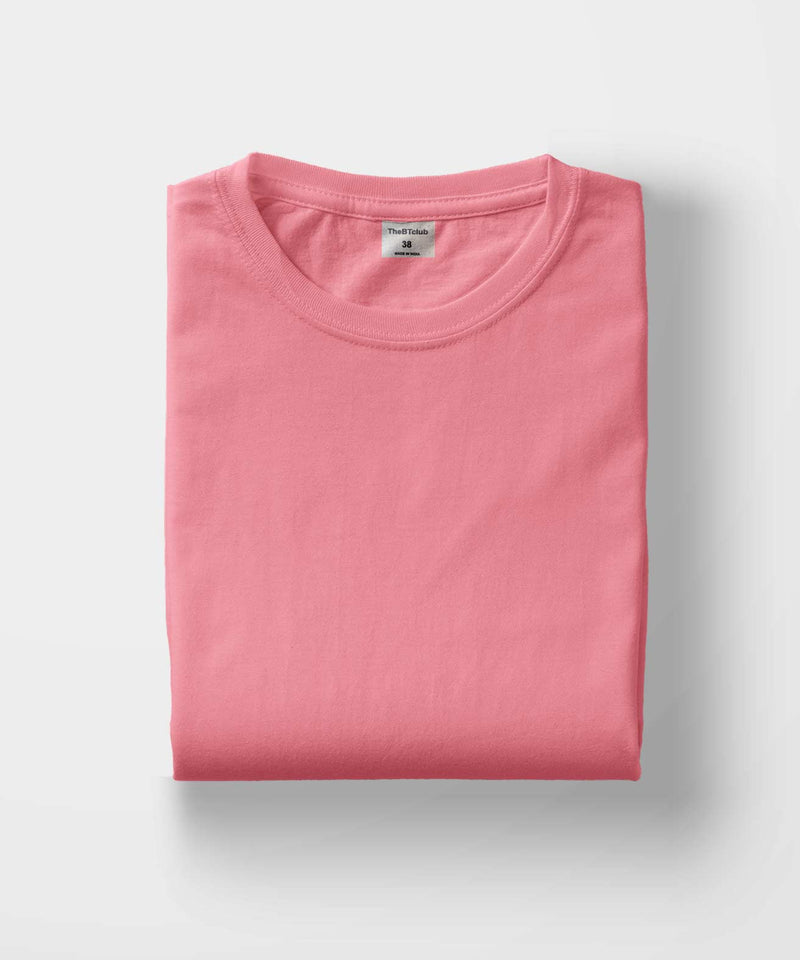 Round Neck  T-shirt - Rouge pink