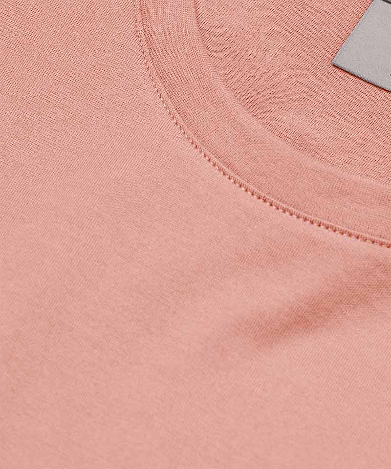 Round Neck  T-shirt - Salmon pink