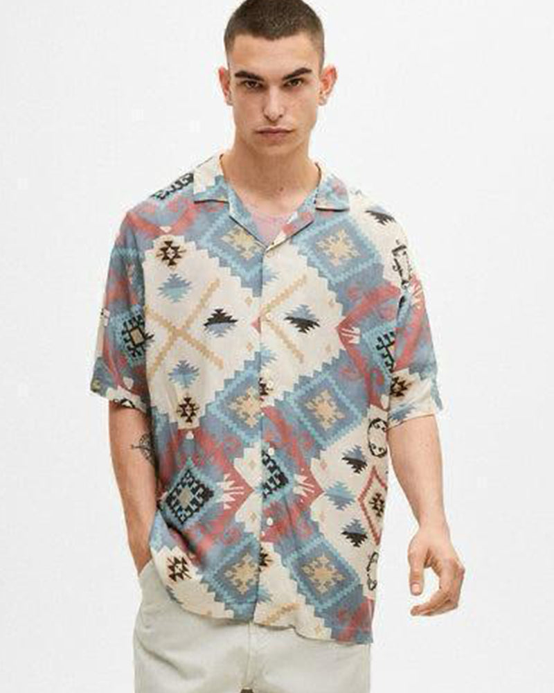 Geometric Harmony - Oversized Shirt