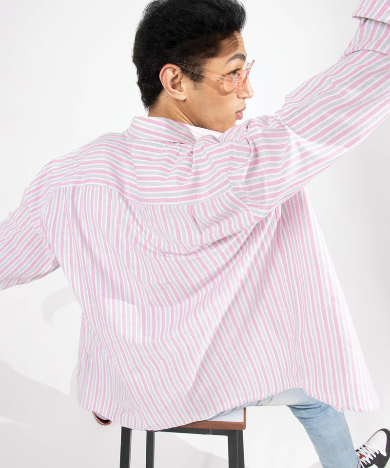 Cottan Candy Stripes  - Oversized Shirt
