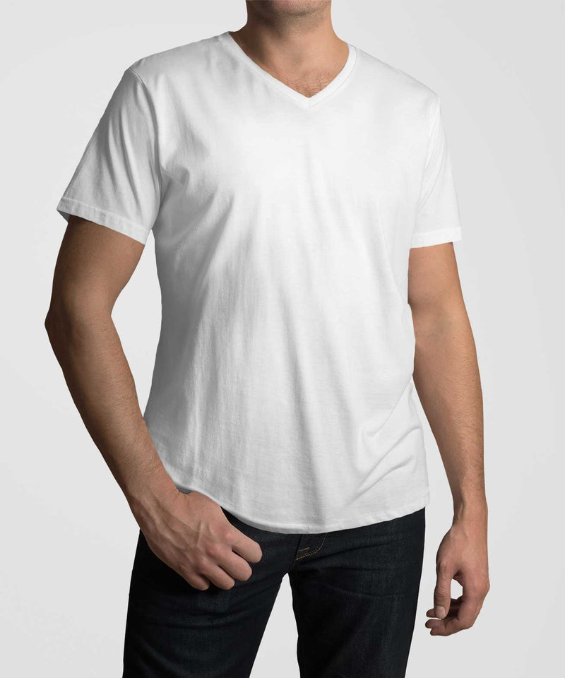 White - V-Neck T-shirt