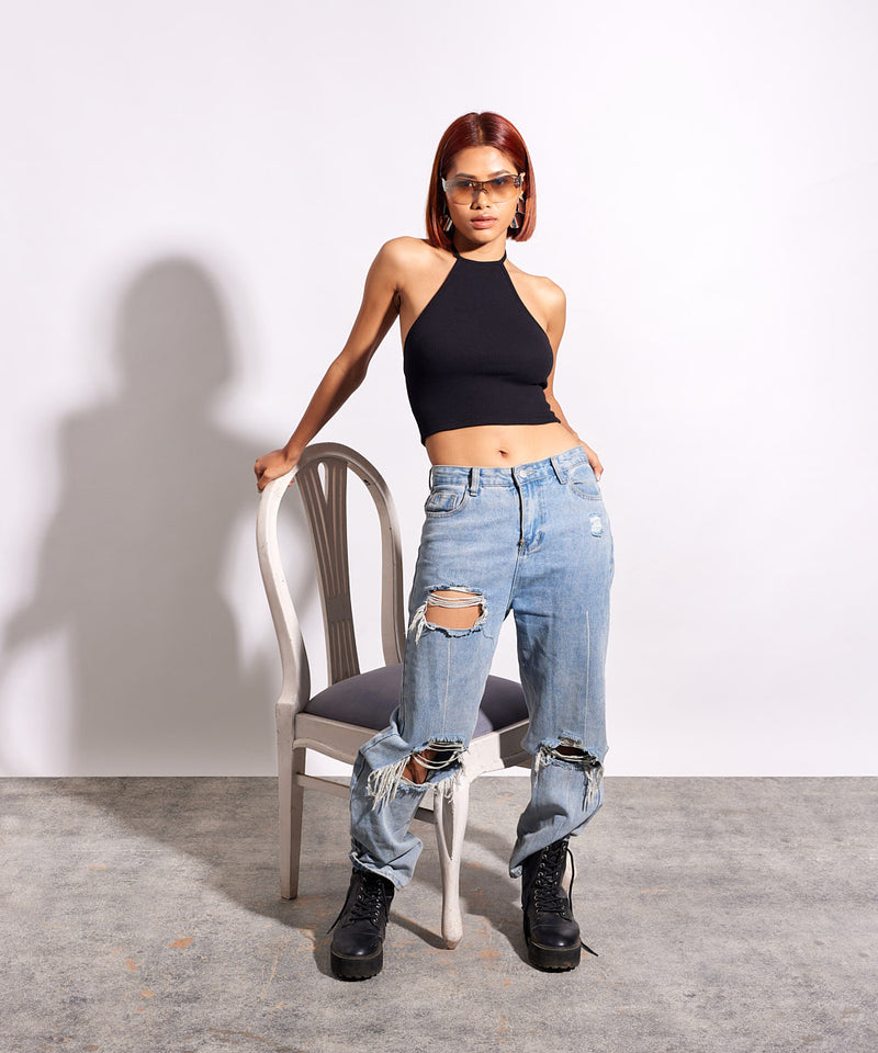Ribbed Knitted Top