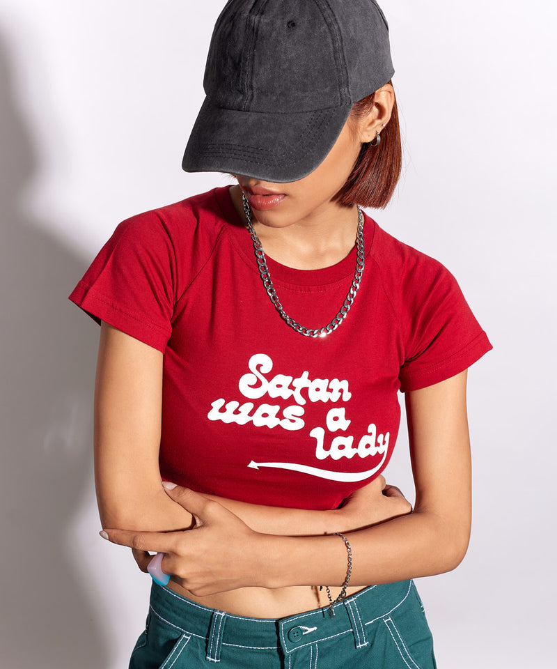 Satan was a lady -  Baby Tee