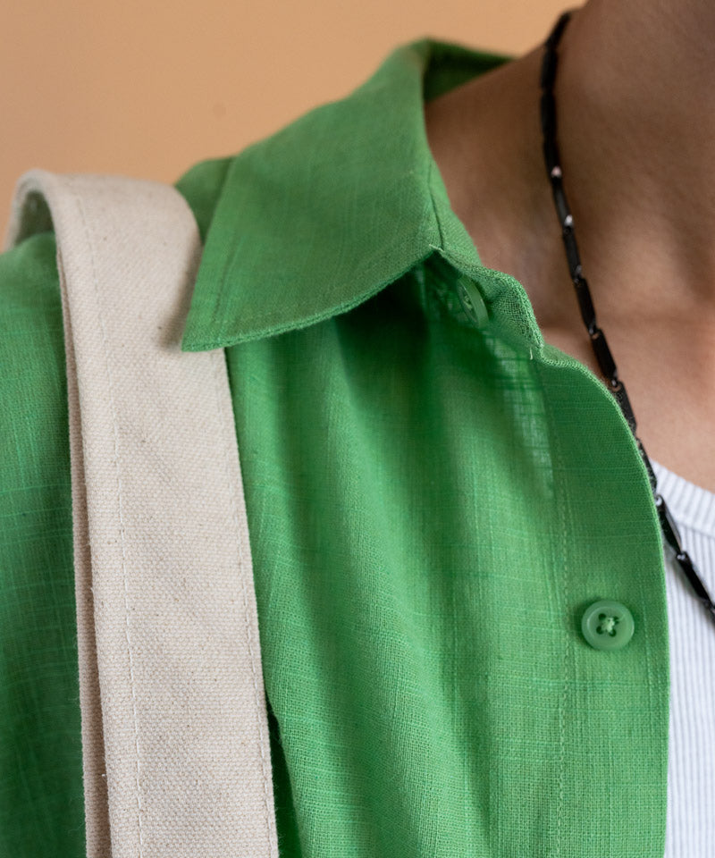 Emerald green full sleeves - Oversized Shirt
