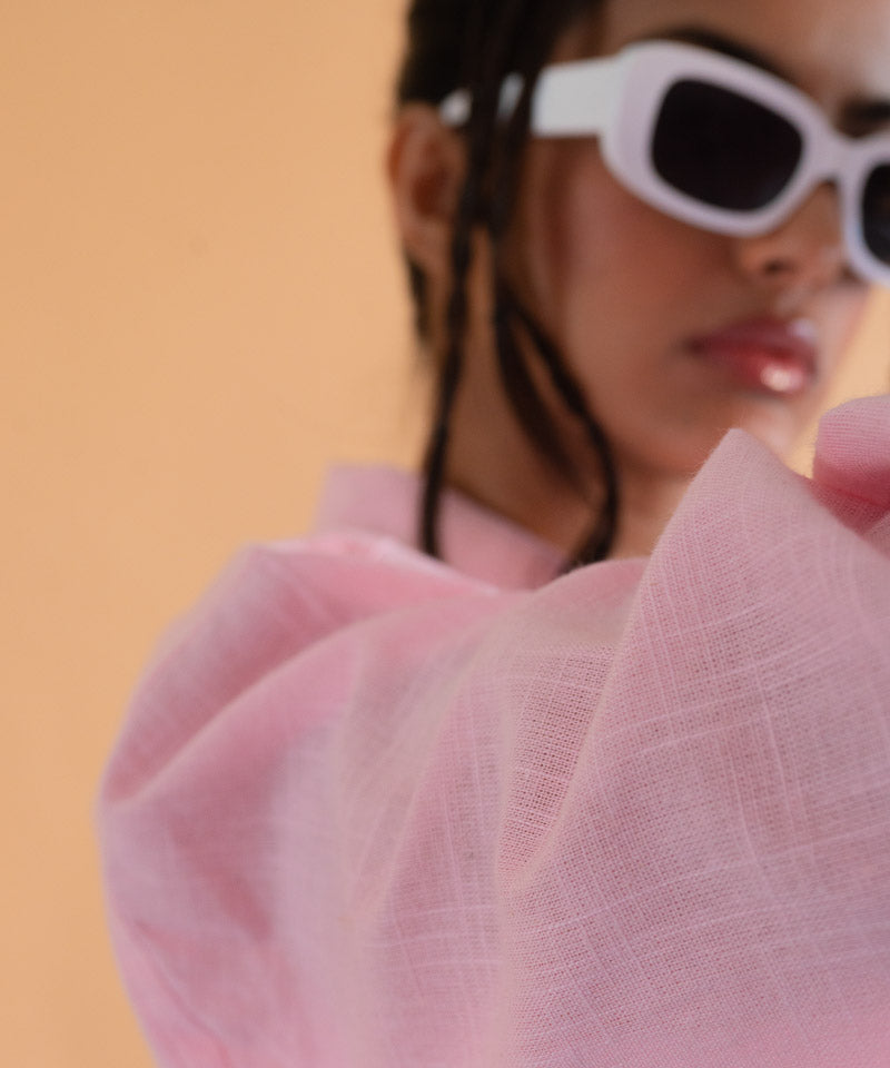 Pastel pink full sleeves - Oversized Shirt