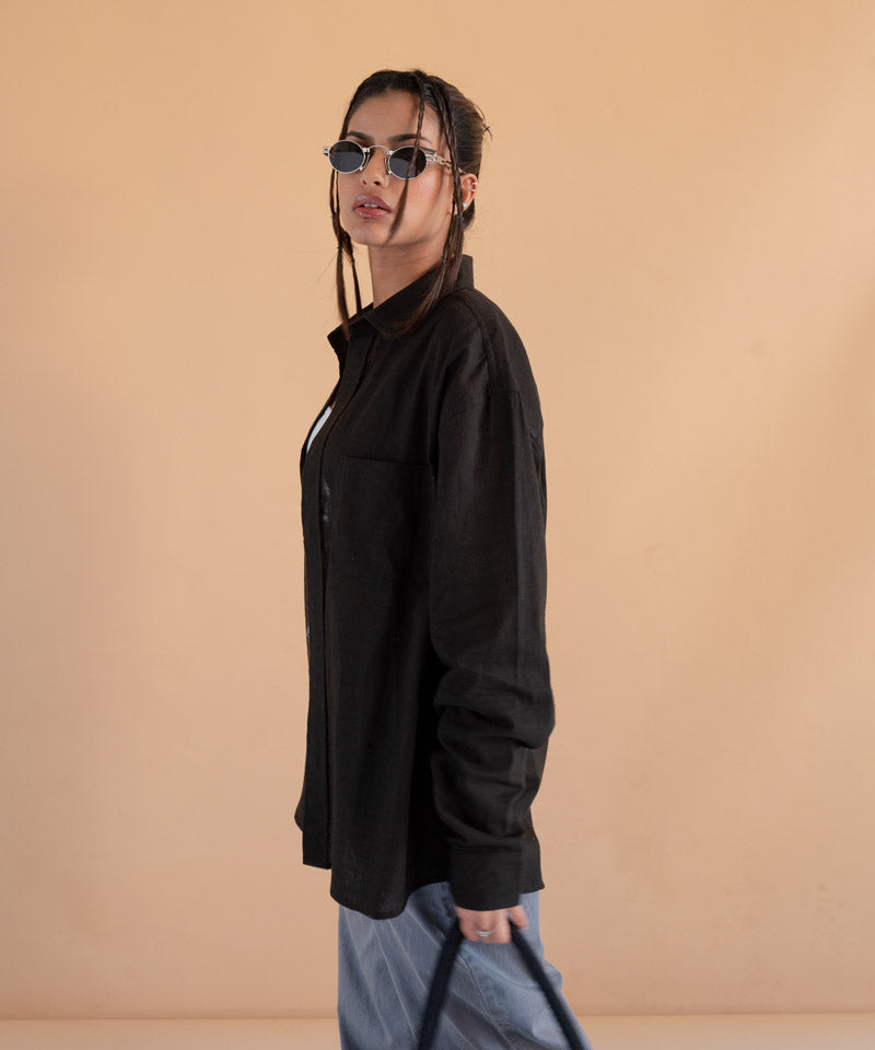 Black full sleeves - Oversized Shirt