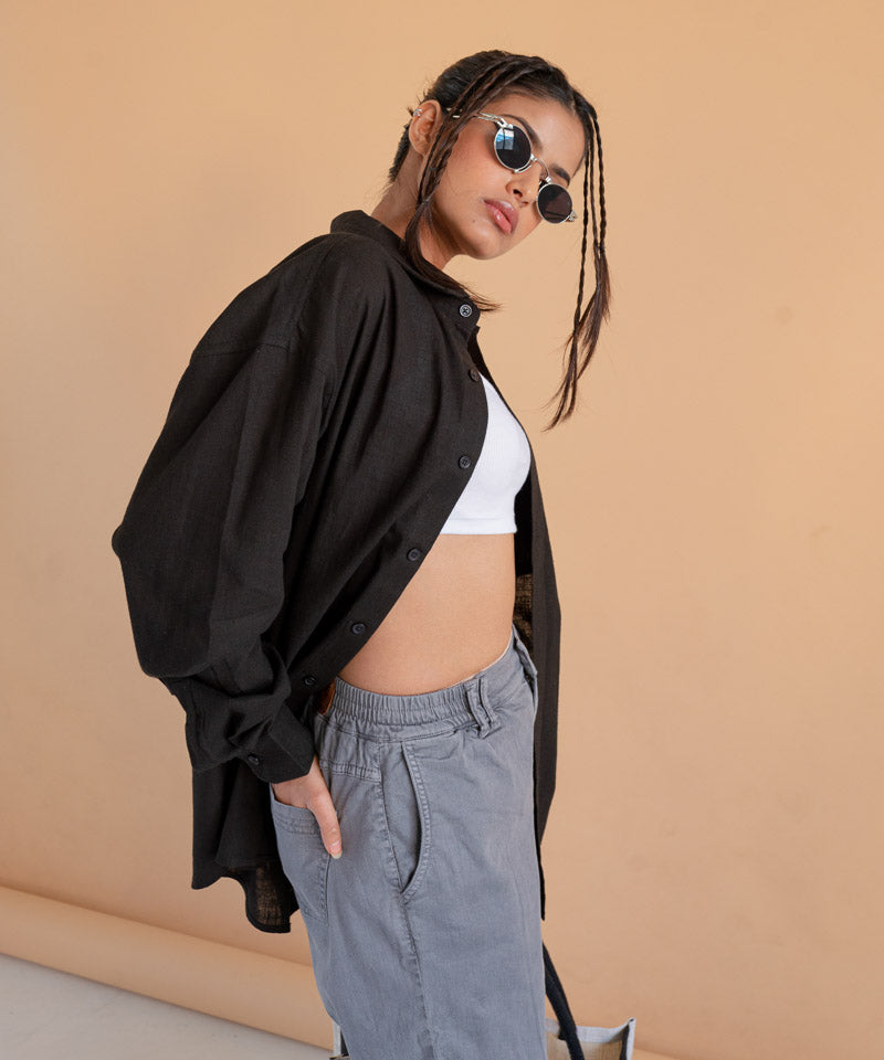 Black full sleeves - Oversized Shirt