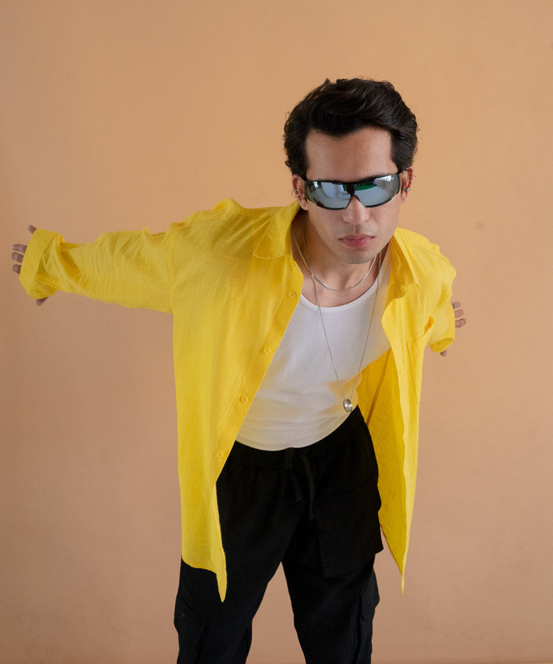 Yellow full sleeves - Oversized Shirt