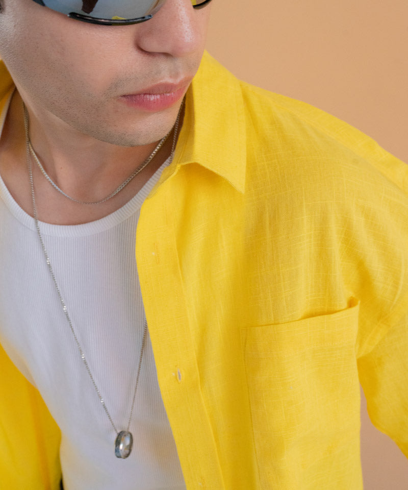 Yellow full sleeves - Oversized Shirt