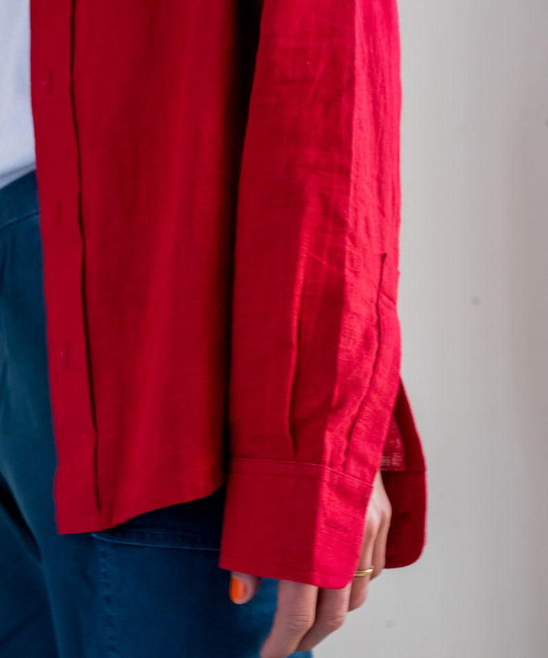 Maroon full sleeves - Oversized Shirt