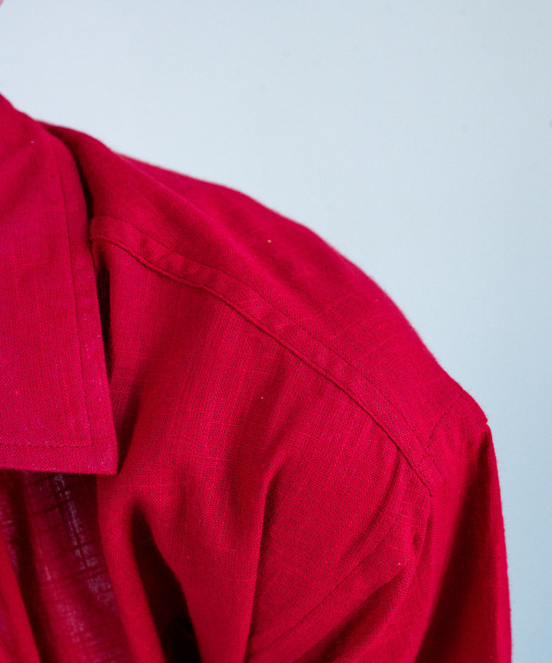 Maroon half sleeves - Oversized Shirt