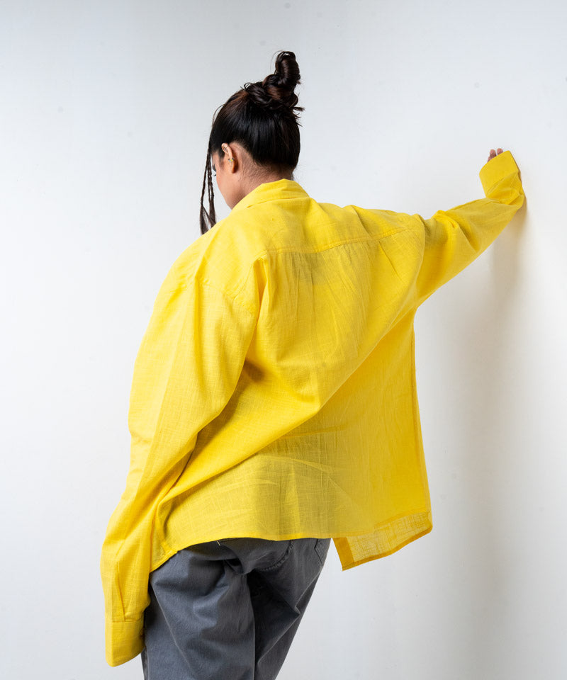 Yellow full sleeves - Oversized Shirt