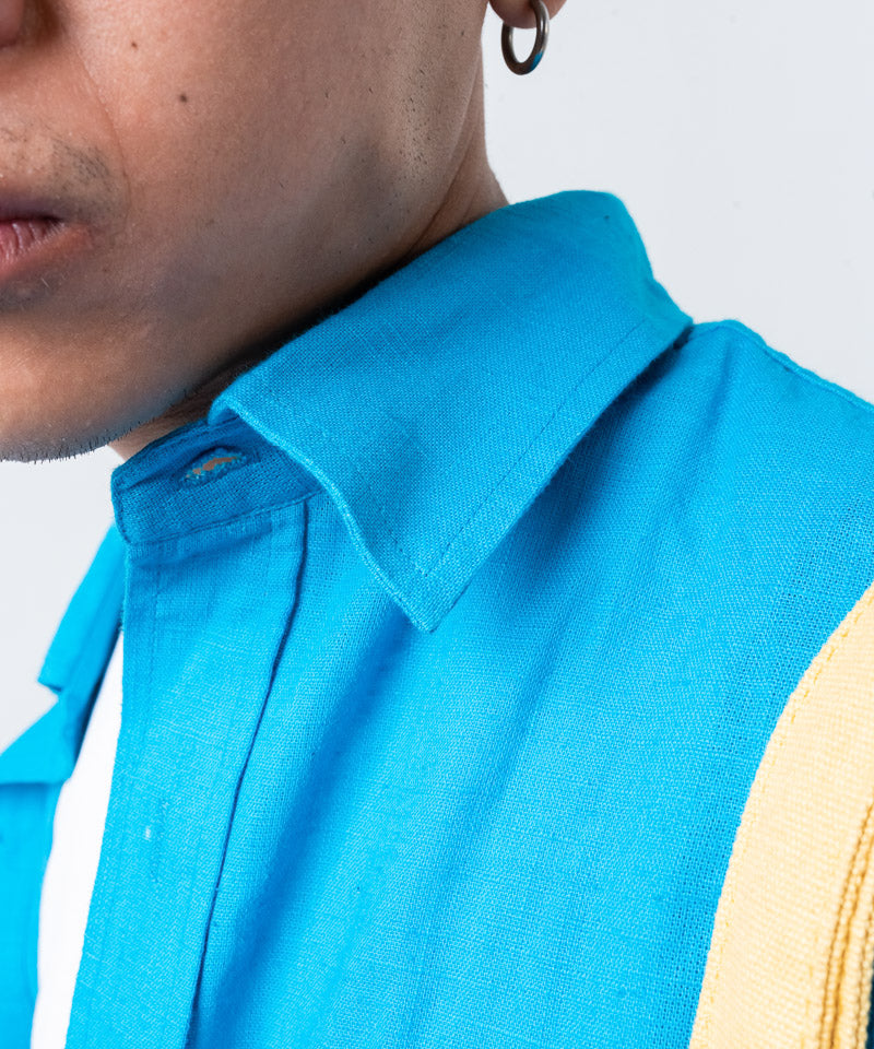 Azure blue full sleeves - Oversized Shirt