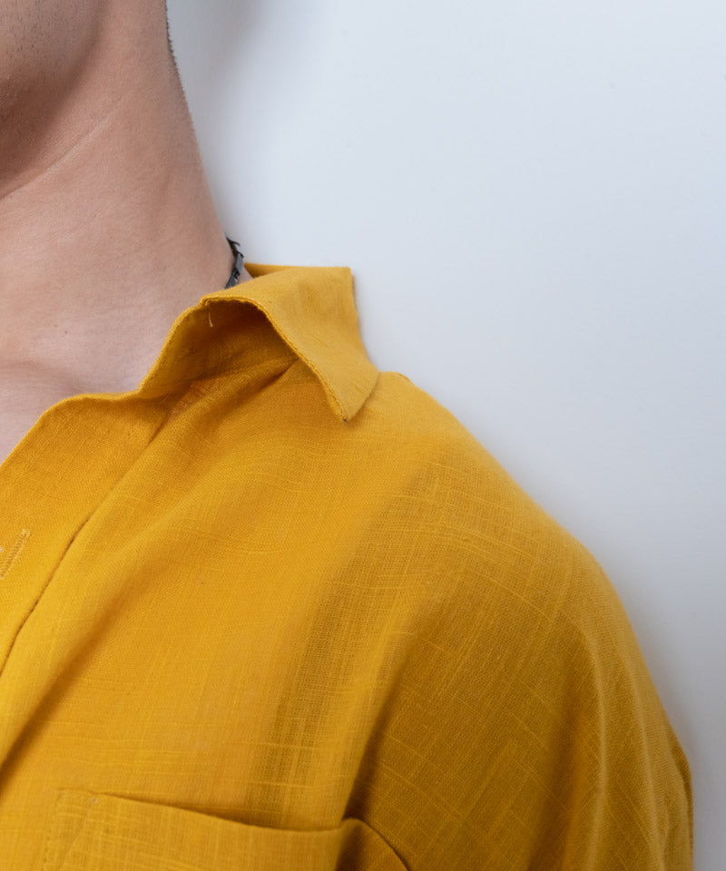 Mustard full sleeves - Oversized Shirt