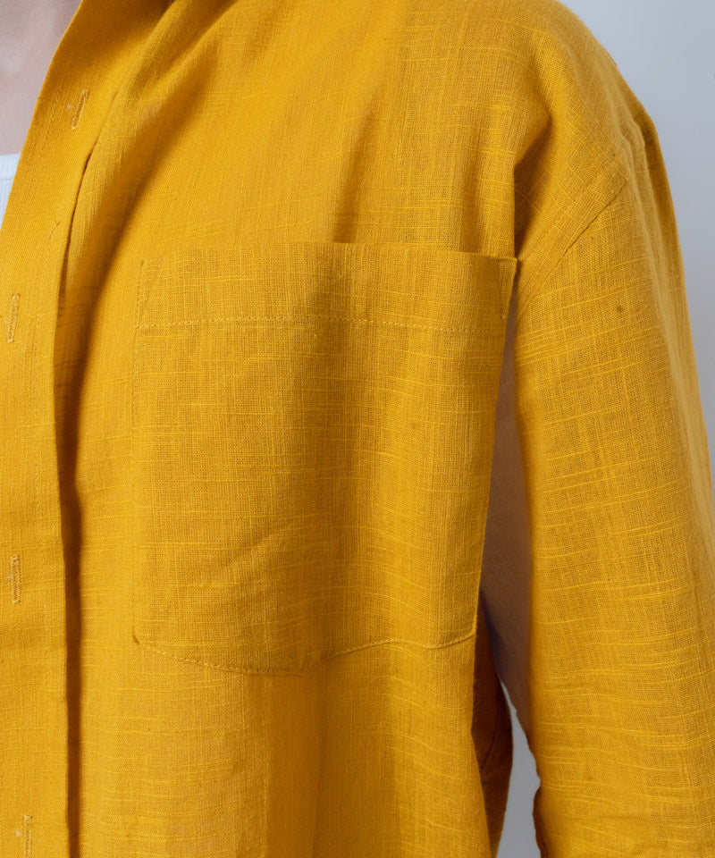 Mustard full sleeves - Oversized Shirt