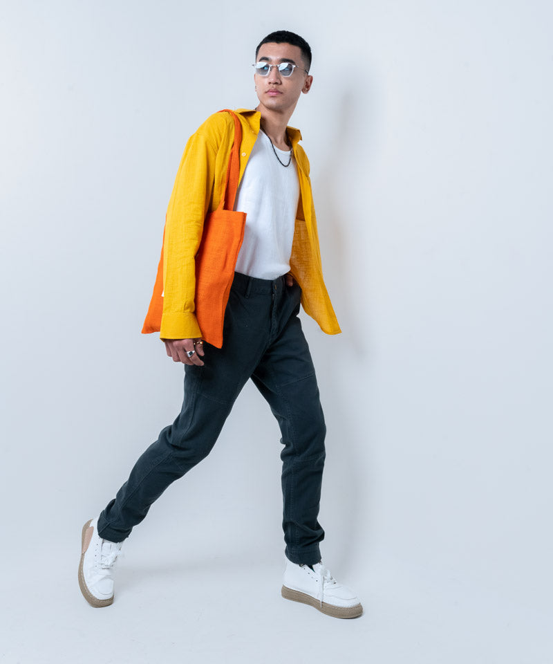 Mustard full sleeves - Oversized Shirt