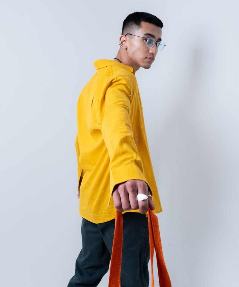 Mustard full sleeves - Oversized Shirt
