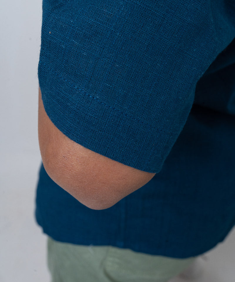 Navy half sleeves - Oversized Shirt