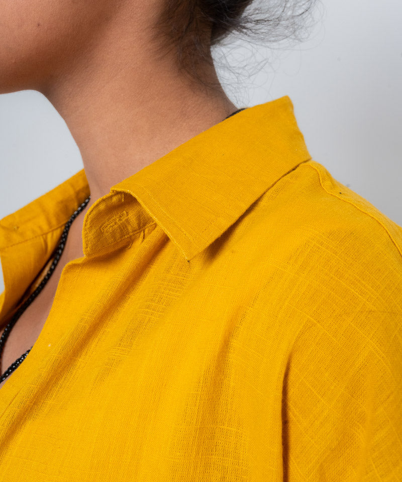 Mustard full sleeves - Oversized Shirt