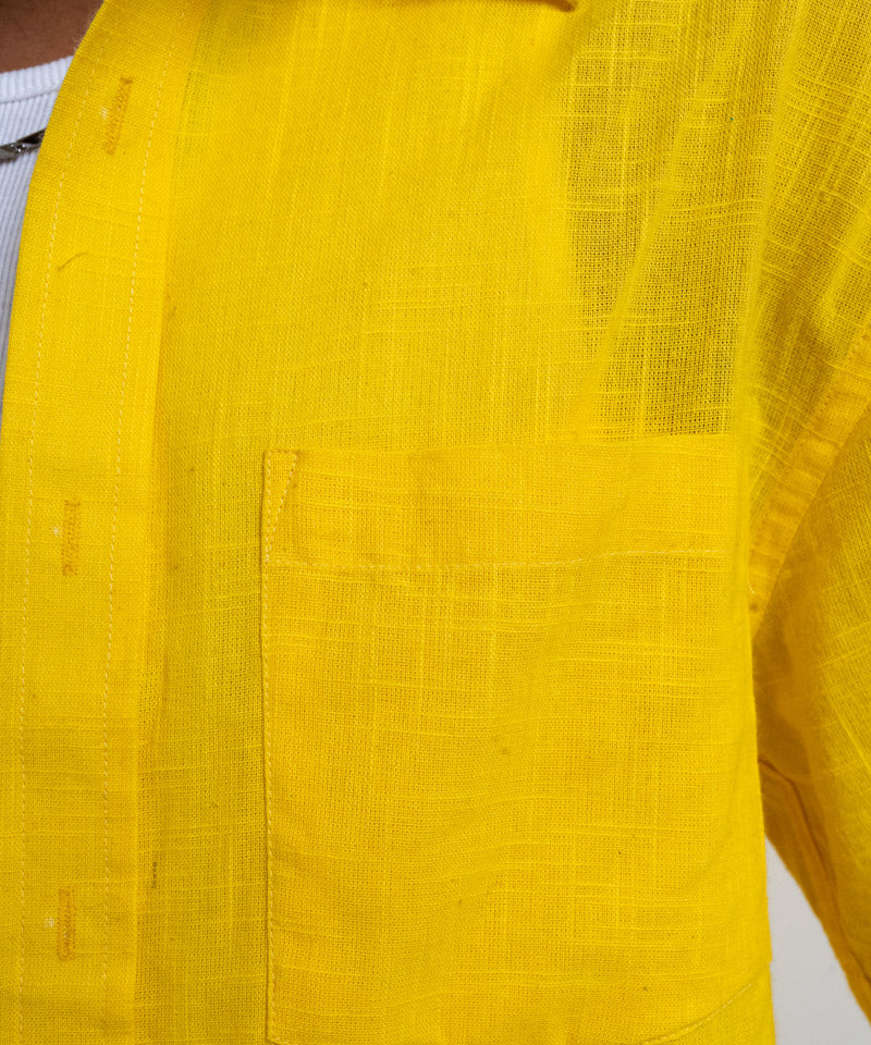 Yellow half sleeves - Oversized Shirt
