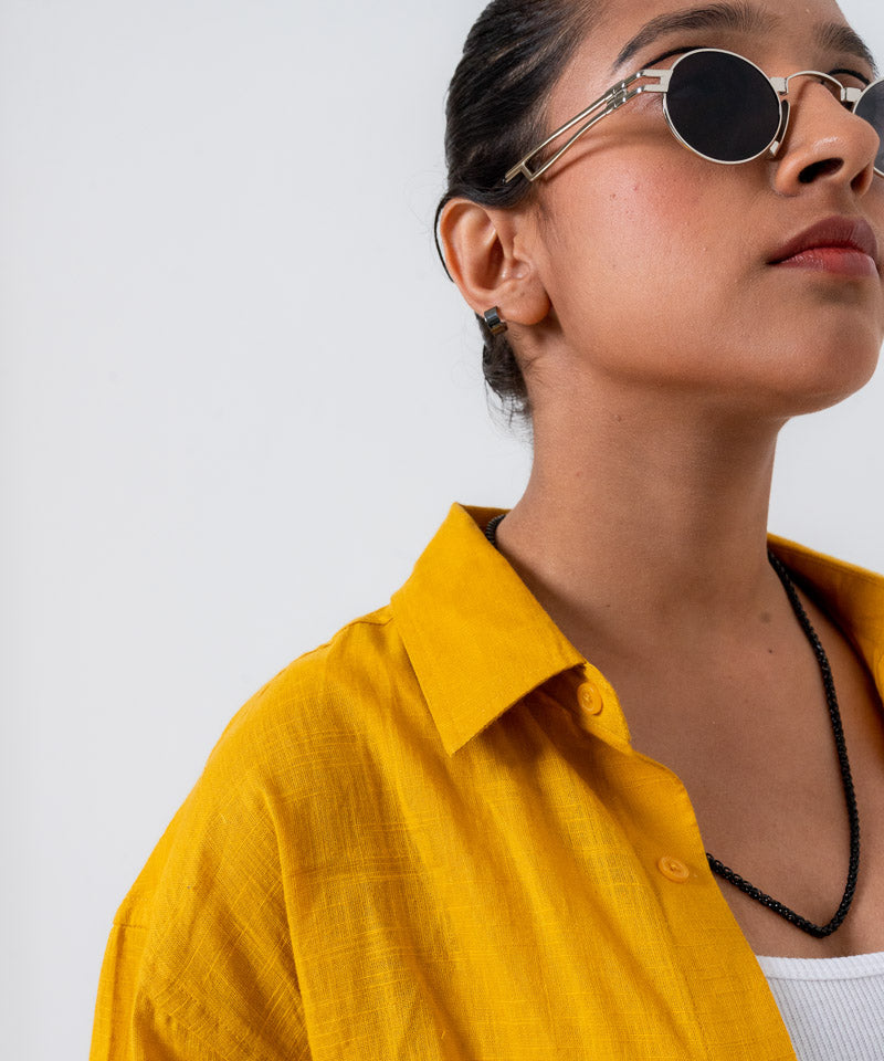 Mustard full sleeves - Oversized Shirt
