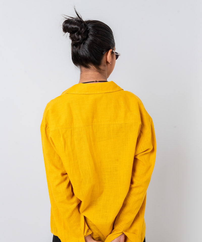 Mustard full sleeves - Oversized Shirt